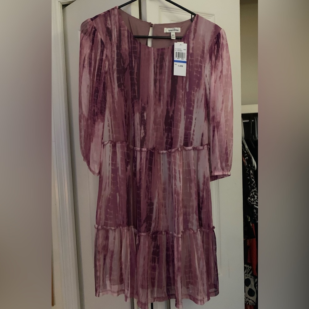 New with tags purple 3/4 sleeve speechless from Macy’s dress size xl